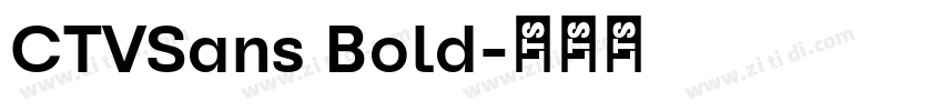 CTVSans Bold字体转换